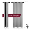 thumbnail image 2 of Cortinas Black Out Decoracion Textil Hogar Adornos 132x214cm gris, 2 of 8