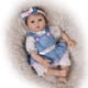 thumbnail image 4 of Bebés renacidos de vinilo realistas, cuerpo de tela de muñeca recién nacida de 22 pulgadas, con ropa y accesorios, de cumpleaños Zulema Muñeca Realista Recién Nacida, 4 of 8