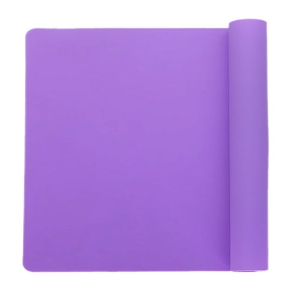 Multipurpose Silicone Table Mat,15.7''x11.8'' Silicone Mats for Kitchen Counter,Silicone Mat for Dinner Placemat Desk Countertop,Waterproof Protector Mats,Heat Insulation Kitchen Mat(Purple)