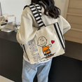 thumbnail image 2 of Bolso de lona versátil de gran capacidad con dibujos animados periféricos de animación de Snoopy Charlie Brown, lindo bolso de mano Kawaii, bolso de hombro, regalo, 2 of 5