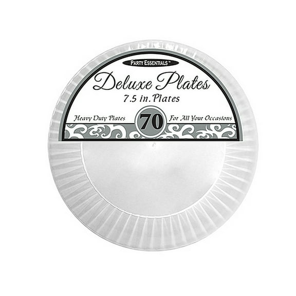 1 - Party Essentials 7.5" Deluxe Salad Plates - Clear 70 Ct.