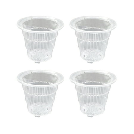 

VerPetridure 10cm Orchid Clear Flower Pot Plastic Slotted Breathable Orchid Pots