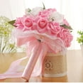 thumbnail image 4 of Clearance Artificial flowers under $5,Artificial And Dried Flower Colors Bridal Bouquet Ribbon Wedding Bouquet Bride Holding Flower PE Rose Bridesmaid Wedding Foam Flowers Rose, 4 of 9
