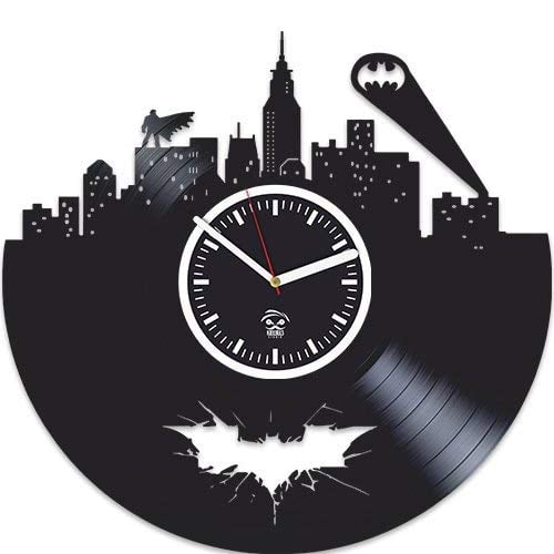 Kovides Vinyl Record, Gift for Kids, Batman Vinyl Wall Clock, Valentines Day Gift, Best Gift for Boyfriend, Home Decor, Unique Design, DC Comics, Movie, Nursery Decor, Gotham City, Arkham Knight