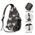 thumbnail image 4 of Cartoon Chicken Crossbody Sling Backpack, Cute Hen Chick Egg Pattern Lightweight Shoulder Bag for Farmhouse Rustic Travel Lovers, 4 of 6