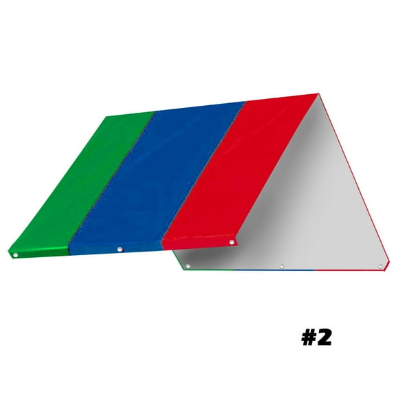 Outdoor Swing Set Canopy Cover 132x226cm - UV Protection & Waterproof Playground Roof Shade with 6 Fixing Nails, Durable 190T Polyester Taffeta, Foldable & Washable for Backyard Play Area Shelter