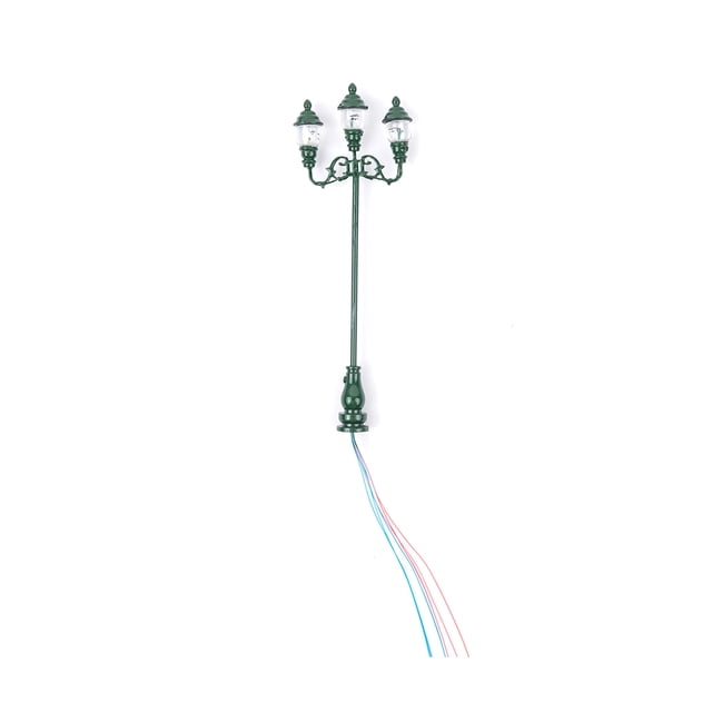 Advancent 1: 87 trenes farola ferroviaria 3 cabeza modelo que hace la lámpara decorativa Microlandschaft lámparas para la decoración de la de arena Artesanía Luz verde/blanca Advancent HA066517-03