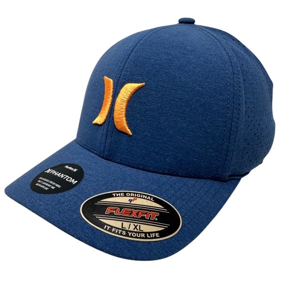 Hurley Men's Hat Phantom H2O Dri-FIT Shores Flex Fit Cap (Large/X-Large, Thunderstorm)