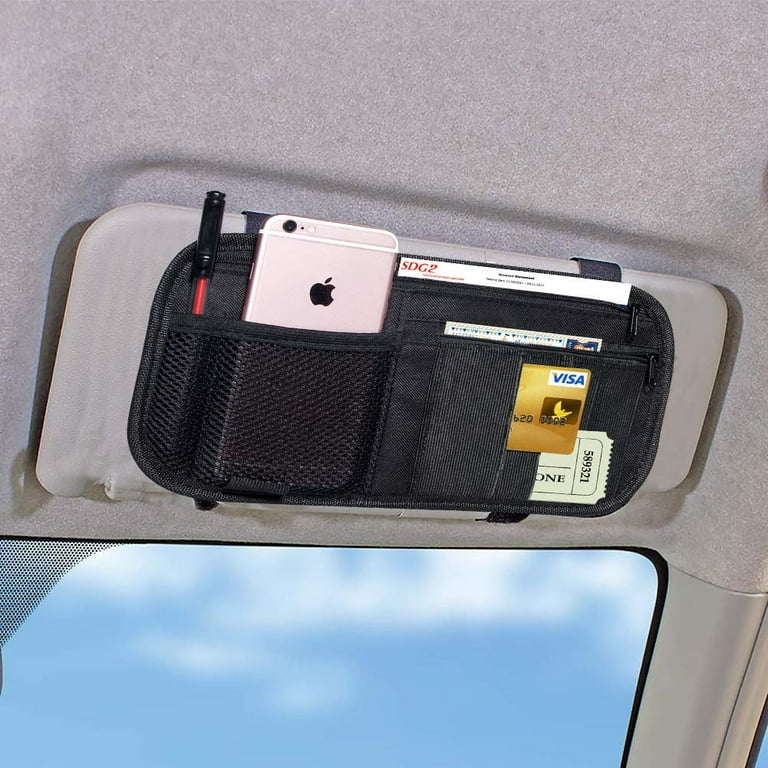 Car Sun Visor Organizer Multi-Pocket Auto Interior Accessories