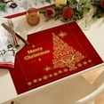 thumbnail image 2 of UYUH Waterproof Christmas Placemats for Dining Table 32 x 21 cm Festive Holiday Table Mats with Snowflake Design, Washable & Non-Slip for Winter, Xmas, New Year Decor, 2 of 4