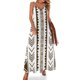 thumbnail image 1 of Vestido sin mangas con diseño de tela de barro blanco africano Vestido de dama de honor ropa de mujer, 1 of 7