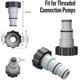 thumbnail image 3 of Adaptador de manguera de bomba de filtro, conexión de tapón de drenaje de repuesto, conexión roscada de manguera de 1,25 a 1,5 pulgadas, 2 piezas JM, 3 of 4