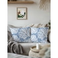 thumbnail image 2 of Outdoor Pillows Waterproof, Lake Blue Coral Coastal Throw Pillows with Inserts Included, Summer Beach Nautical Ocean Indoor Outdoor Decorative Lumbar Pillow for Bed/Couch/Patio 18"x18", 1Pcs, 2 of 8