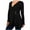Black, variant on DAFPZW Womens Plus Size Tops Tunic Long Sleeve Button Wrap V Neck Shirts Empire Waist Tunic Tops