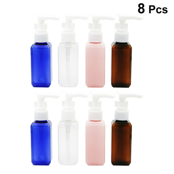 Yardwe 8Pcs Soap Bottle Set Assorted Color Refillable Containers for Shampoo Liquid Storage