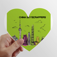 thumbnail image 1 of China Famous Building Skyscraper Heart Vinyl Sticker Bicycle Bottle Decal, 1 of 3