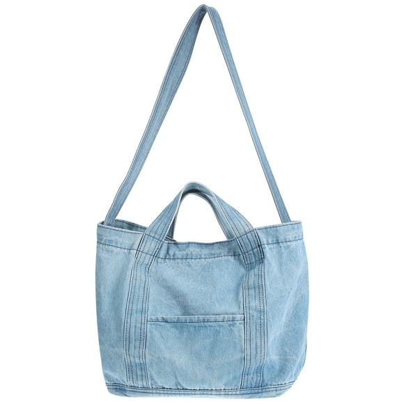 Denim Fabric Handle Bag Retro Crossbody Bag Large Capacity Bag Shoulder Bag