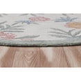 thumbnail image 5 of 4â€™ Round Gray Floral Traditional Area Rug, 5 of 8