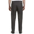 thumbnail image 2 of Oak Hill by DXL Men's Big and Tall  Men's Big and Tall Waist-Relaxer Pleated Microfiber Pants- New & Improved Fit, Grey, 46W X 30L 46 x 30, 2 of 4