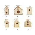 thumbnail image 2 of BrowQuartz Wood Bird Feeder Unfinished DIY Accessory Pet Supplies Decorative Wall-mounted Hanging Birdhouse Garden Balcony Tree Type5, 2 of 6