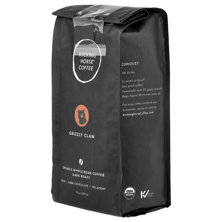 Organic Kicking Horse Coffee, Grizzly Claw Dark Roast, Fairtrade