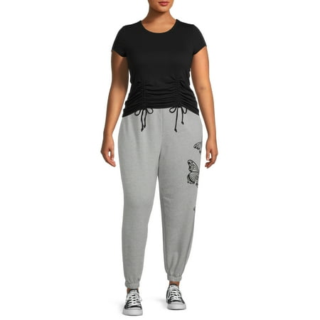 No Boundaries - No Boundaries Juniors' Plus Size Relaxed Jogger Sweatpants - Walmart.com