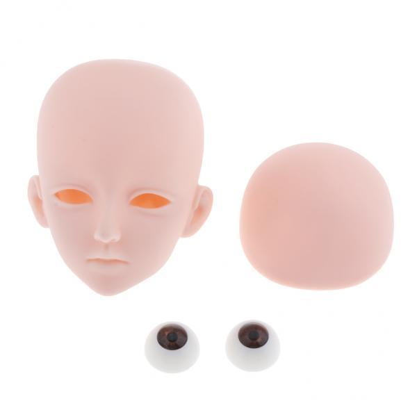 1 3 cabeza de muñeca BJD,ojos de cabeza de muñeca bjd,Cabeza de muñeca de maquillaje de práctica,Molde de cabeza de muñeca BJD 1/3,Accesorios para muñecas BJD 1/3 2 piezas perfke 1 3 cabeza de muñeca BJD