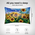 thumbnail image 6 of Disketp Landscape With Sunflowers Satin Pillowcase For Hair And Skin - Satin Pillow Cases Standard Size 20x30 Inches With Zipper,Gifts For Women Men (Pillow core not included), 6 of 8