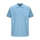 thumbnail image 4 of pstuiky Camisa de manga corta para hombre, Blusa de manga corta con cuello vuelto, bolsillo exterior y media cremallera de color liso para hombre camisas casuales para hombre xl, 4 of 5