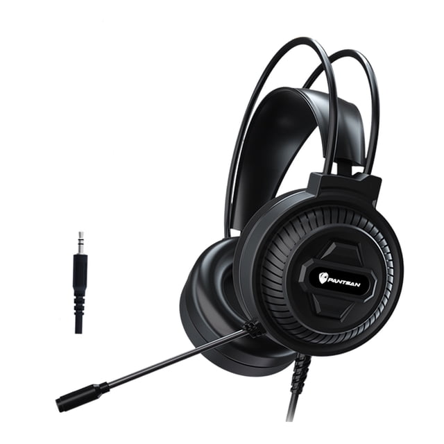 Auricures USB de 3,5 Mm en Oreja con Micrófono rgo para Estudian Línea sin luz Sunnimix auriculares para juegos