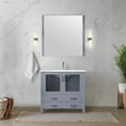 thumbnail image 5 of Harborfront 36 in W x 18.25 in D Dark Grey Single Bath Vanity, White Ceramic Top and 34 in Mirror, 5 of 7