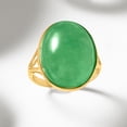 thumbnail image 4 of Ross-Simons Jade Ring in 14kt Yellow Gold, Women's, Adult, 4 of 5