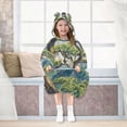 thumbnail image 7 of FORMRS Wearable Blanket Hoodie with Sleeves for Kids Cozy Flannel Sweatshirt, Pine Tree, 7 of 7