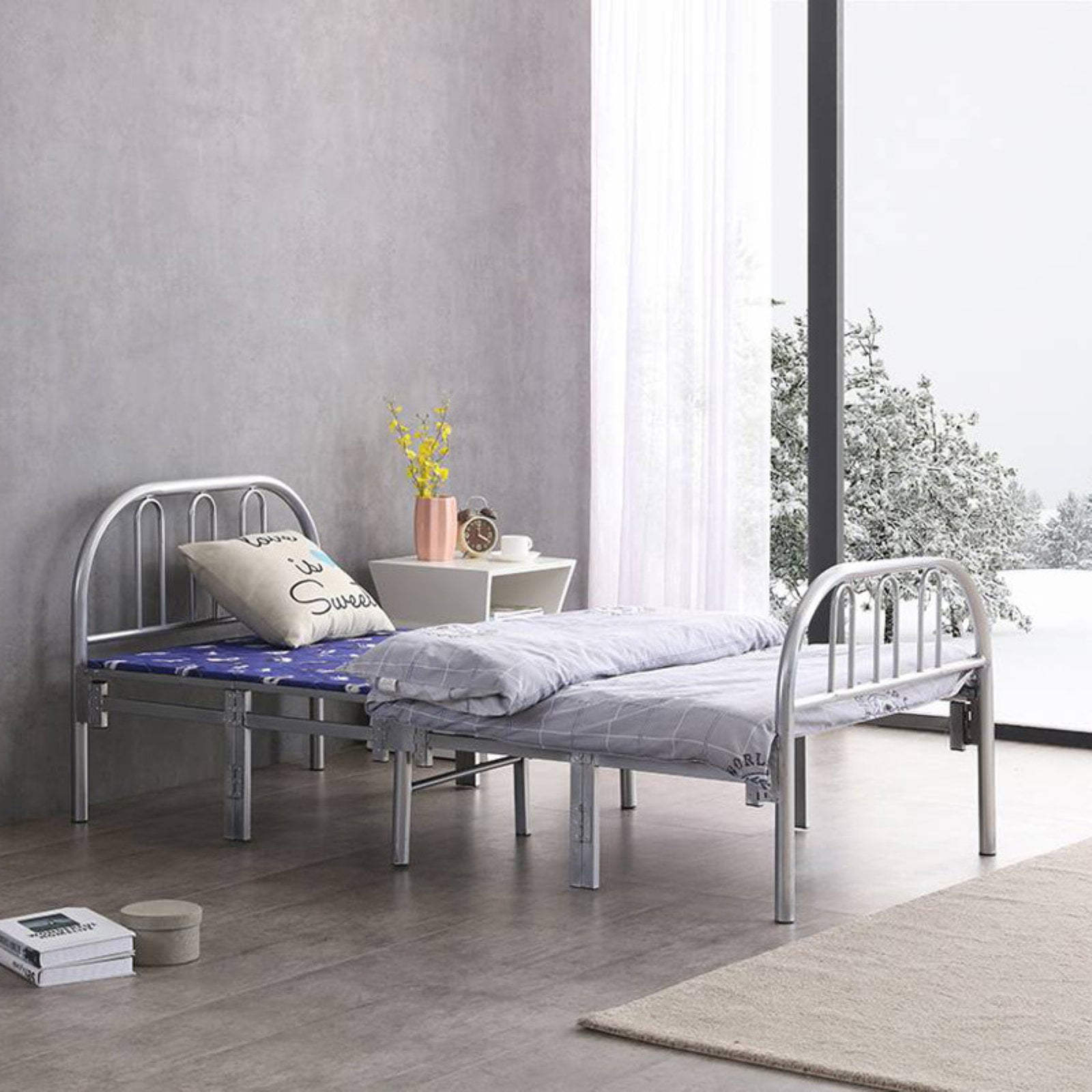 Hodedah Imports Metal Folding Bed - Walmart.com