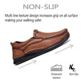 thumbnail image 4 of Mens Casual Moccasins Comfortable Breathable Non-slip Loafers Retro Lightweight Flat Driving Shoes Brown 9 US, 4 of 7