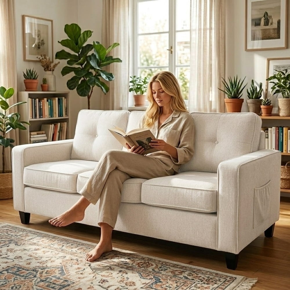 US Pride Chenille upholstery 77.2 inch wide Sofa