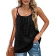 thumbnail image 2 of Women Vests, Swiss Dot Adjustable Loose Camisole Easy Matching  For Shopping Black M, 2 of 6