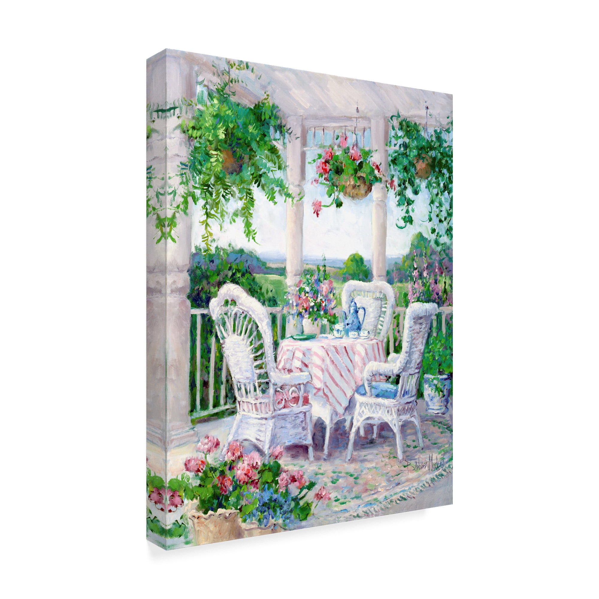 Trademark Fine Art 'Morning Coffee And Chairs' Canvas Art by Barbara Mock