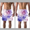 thumbnail image 3 of luoweisi Men's Beach Shorts Quick Dry Swim Trunks with Mesh Lining Art Flowers XL, 3 of 5