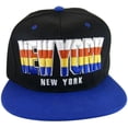 thumbnail image 1 of New York Men's 4-Tone Script Snapback Baseball Cap (Black/Royal), 1 of 3