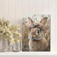 thumbnail image 2 of Qisvanset Framed Canvas Wall Art, 12x16 Inch Spring Bunny Floral Vintage Nursery Wall Print, 2 of 5