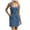 Dark Blue, variant on Kaemgyyd Denim Dress for Women Casual Slim Bodycon Sleeveless Midi Jean Dress Zip up Stretch Square Neck Clubwear with Pockets