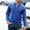Blue, variant on ZKCCNUK Men's Basic Cotton Long-sleeved Lapel Casual Zipper Sweater
