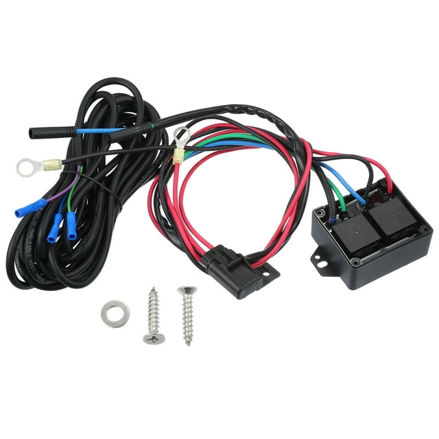 Unique Bargains 1 Set Car Jack Plate Relay Wiring Harness Replacement for Atlas Series Metal Black