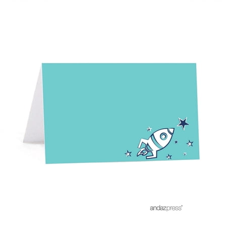 Koyal Wholesale Table Tent Place Cards Space Galaxy Birthday 20-Pack