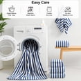 thumbnail image 6 of Jessy Home 6 Piece Navy Blue Bath Towel Set for Bathroom-2 Bath Towels,2 Hand Towels,2 Washcloths Soft and Plush Highly Absorbent Towel for Hotel & Spa, 6 of 7