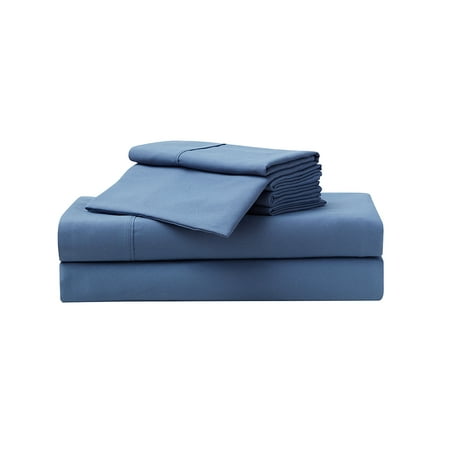 Serta So Soft 4-Piece Navy Bed Sheet Set, Twin