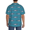 thumbnail image 7 of Goofa Cartoon Whale Printed Men's Casual Short-sleeved Shirt,Lightweight Breathable Button-down,Summer Casual men's top,Versatile Fashion shirt-Small, 7 of 7