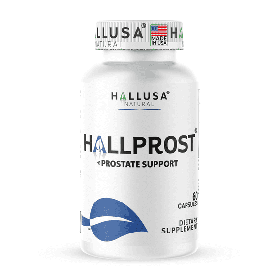 Hallprost Prostate Health Supplement for Men, Saw Palmetto 700mg Complex, Zinc & Vitamin E, Urinary Flow & Bladder Support, 60 Capsules | Hallusa Natural