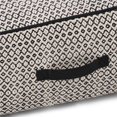 thumbnail image 4 of Simpli Home Pouf Carré Karité Boho en Coton Noir et Naturel à Motifs, 4 of 6
